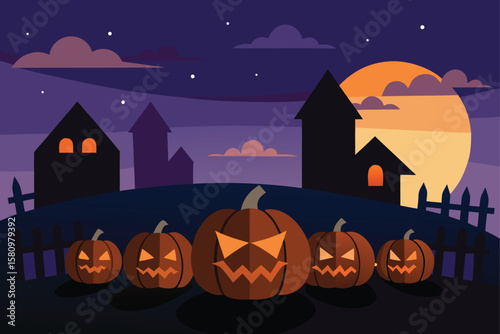 halloween background with pumpkin