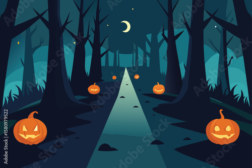 halloween background with pumpkin