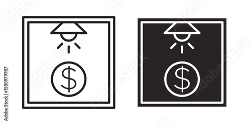 Business incubator icon, outline vector sign, linear and solid style pictogram isolated on white.