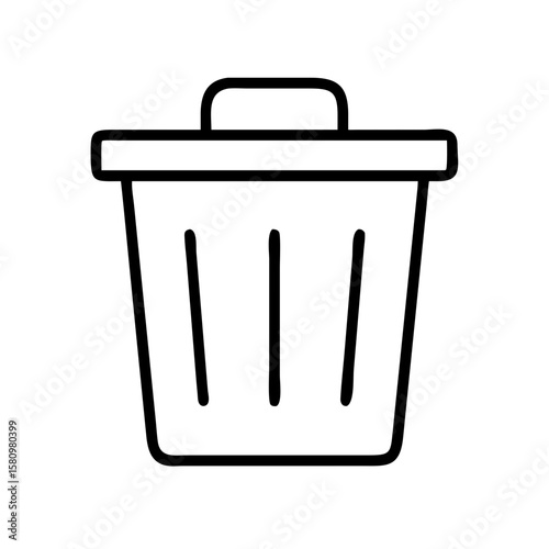 Vector graphic of a trash can garbage bin waste container recycle bin for design and illustration