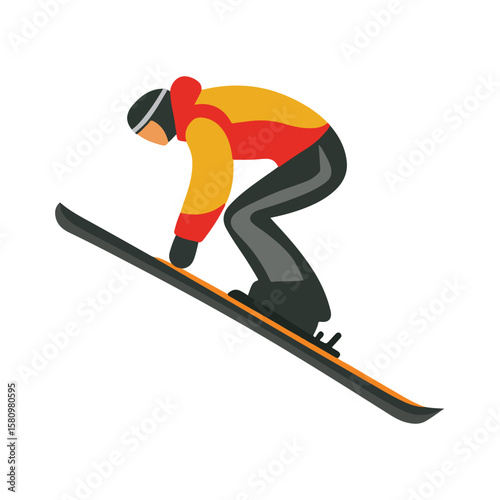 Jumping skier sport