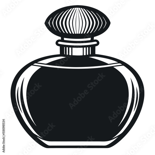 Elegant perfume bottle silhouette