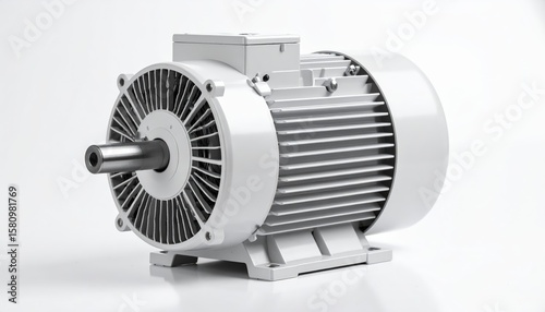 Electric motor on a white background