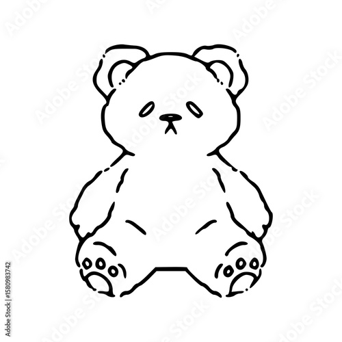 hand-drawn teddy bear vector clipart