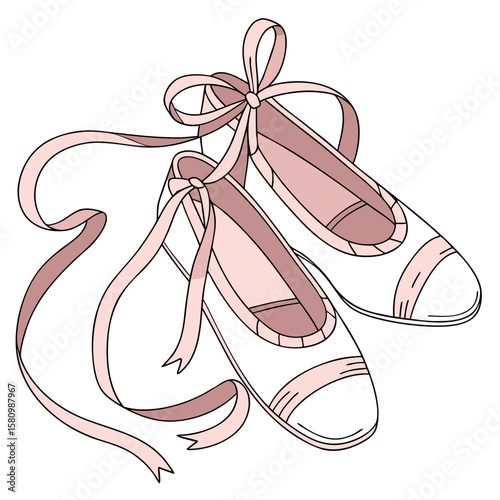 Ballet Shoes  Vector AI Line Art for Creative Heritage and Cultural Projects