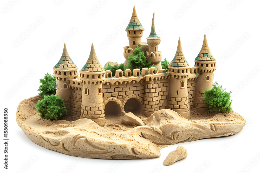 Obraz premium Sandcastle miniature fairytale castle model