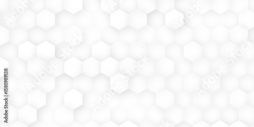 Vector banner design. Hexagons pattern. Geometric abstract background with simple hexagonal elements.