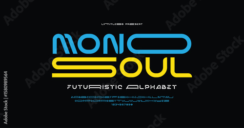 Mono Soul: a rounded, futuristic font with a youthful pop feel. Designed for Gen Z branding, neon logos, and digital fashion. Includes A to Z letters and numbers in vibrant vector style.