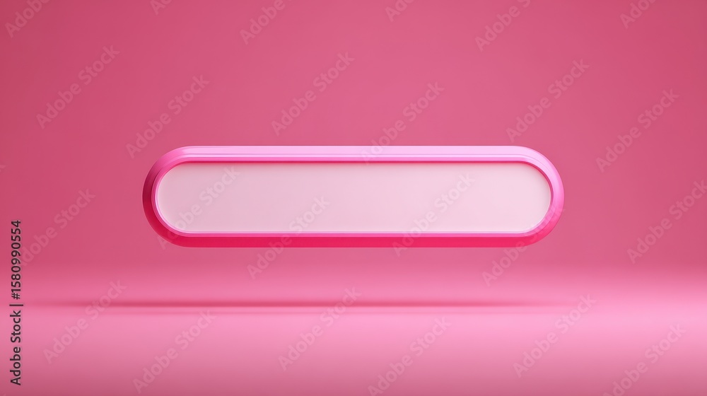 Fototapeta premium Vibrant photo of minimal blank search bar on pink background. web search concept. 3d rendering.