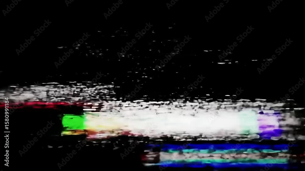 RGB Channel Split Glitch Effect – Cyberpunk Digital Screen Loop
