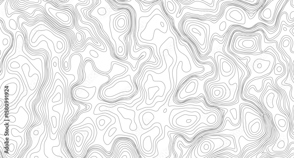 Fototapeta premium Topographic map contour background pattern. Abstract wavy background. topographic contour background.