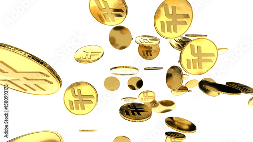 Saudi Arabia official Riyal Sign. KSA national currency icon .in 3d render