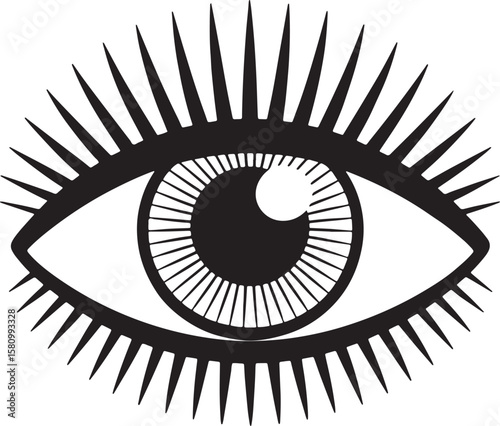 eye icon line art design stock photos premium quality