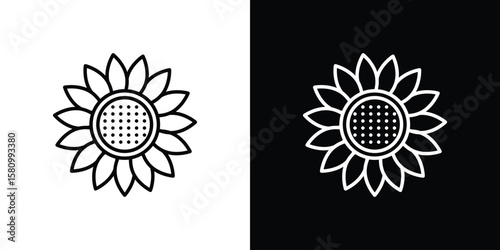 Sunflower icon. Symbol for your web site design, logo, app, UI. Vector illustration. EPS10