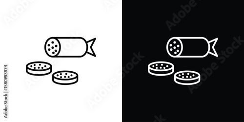 Salami icon. Symbol for your web site design, logo, app, UI. Vector illustration. EPS10
