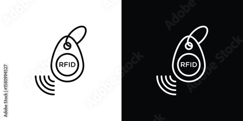 RFID key tag icon. Symbol for your web site design, logo, app, UI. Vector illustration. EPS10