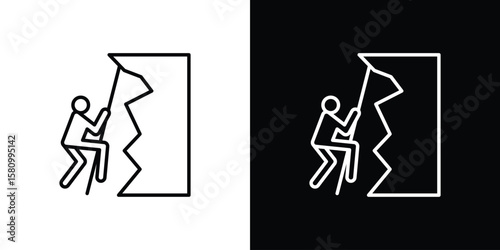 People Climbing icon. Symbol for your web site design, logo, app, UI. Vector illustration. EPS10