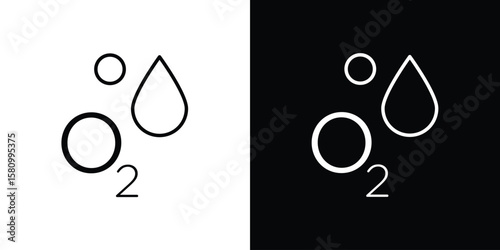 Oxygen O2 icon. Symbol for your web site design, logo, app, UI. Vector illustration. EPS10