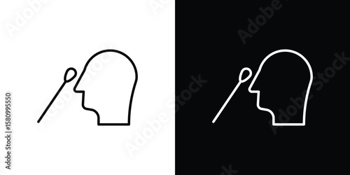 Nasal swab icon. Symbol for your web site design, logo, app, UI. Vector illustration. EPS10