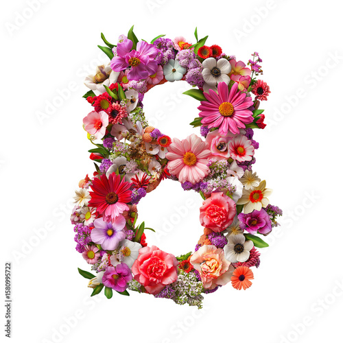 A greeting card image for women's day on transparent background.
