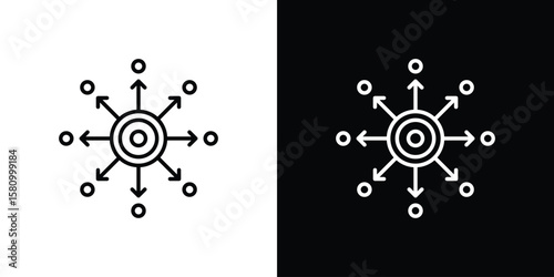 Decentralized icon. Symbol for your web site design, logo, app, UI. Vector illustration. EPS10