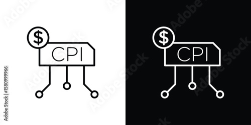 Consumer prices index icon. Symbol for your web site design, logo, app, UI. Vector illustration. EPS10