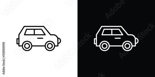 Compact car icon. Symbol for your web site design, logo, app, UI. Vector illustration. EPS10
