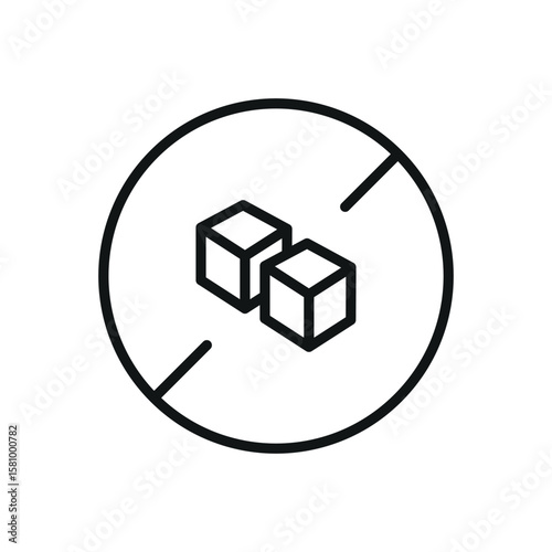 Sugar Free Linear Vector icon