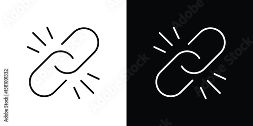 Broken link icon. Symbol for your web site design, logo, app, UI. Vector illustration. EPS10