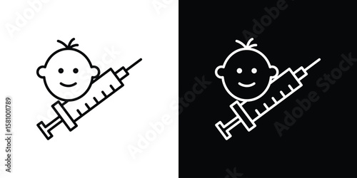 Baby Vaccination icon. Symbol for your web site design, logo, app, UI. Vector illustration. EPS10