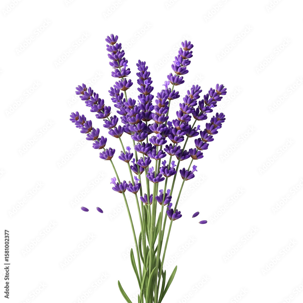 Obraz premium lavender flowers isolated on white background