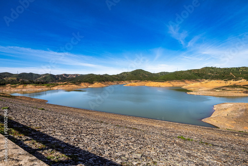 Albufeira da Barragem do Arade reservoir near Silves in the Algarve region of Portugal.