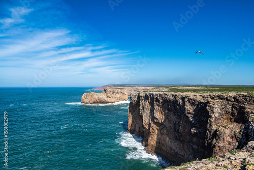Cabo de Sao Vicente, Algarve, Portugal. Cape of St. Vincent, the extreme southwesternmost point in Europe