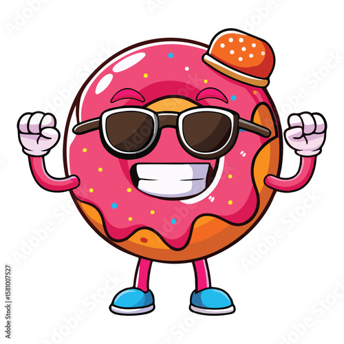 Bagel cartoon vector illustration