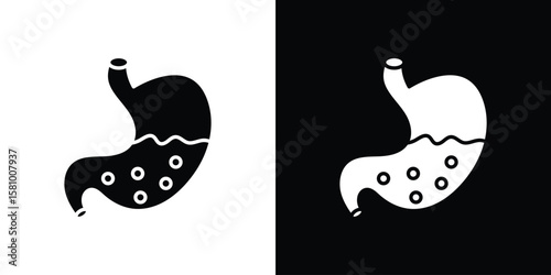 Stomach with Liquids icon symbol. Simple, flat design for web and mobile app