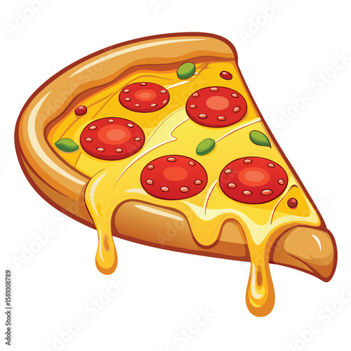 A tempting pizza with a perfectly even cheese melt, smooth and inviting.