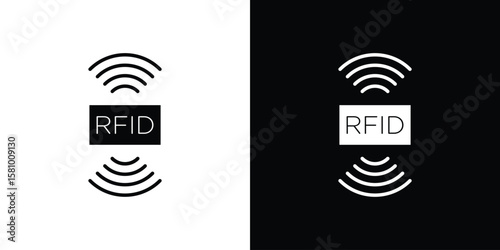 RFID icon symbol. Simple, flat design for web and mobile app