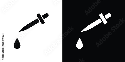 Pipette icon symbol. Simple, flat design for web and mobile app