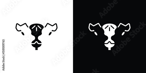 Pelvic inflammatory disease icon symbol. Simple, flat design for web and mobile app