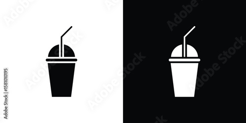 Milkshake icon symbol. Simple, flat design for web and mobile app