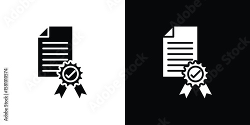 License icon symbol. Simple, flat design for web and mobile app