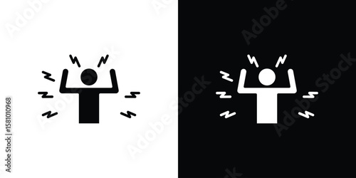 Irritated human icon symbol. Simple, flat design for web and mobile app