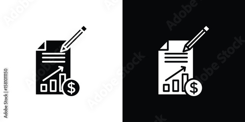 Income statement icon symbol. Simple, flat design for web and mobile app