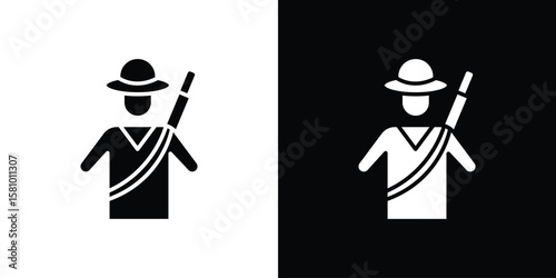 Hunter icon symbol. Simple, flat design for web and mobile app