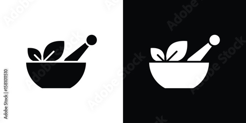 Herbal medicine icon symbol. Simple, flat design for web and mobile app