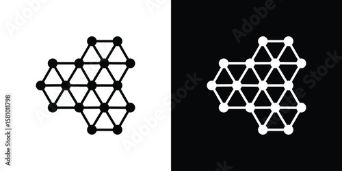 Graphene icon symbol. Simple, flat design for web and mobile app