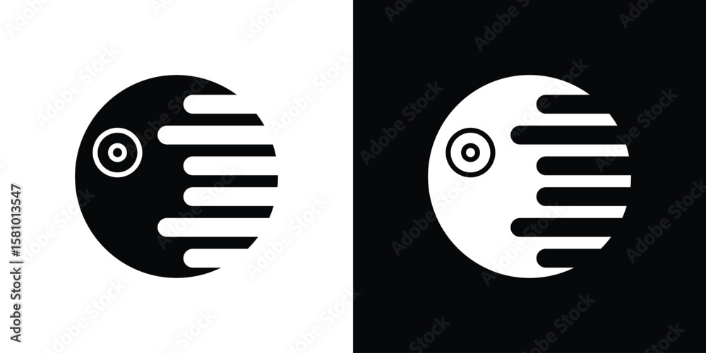 Death star icon symbol. Simple, flat design for web and mobile app