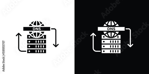 DNS icon symbol. Simple, flat design for web and mobile app