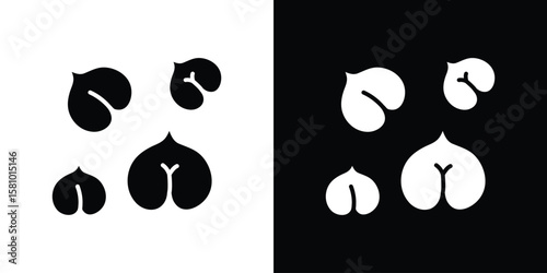 Chickpeas hummus icon symbol. Simple, flat design for web and mobile app