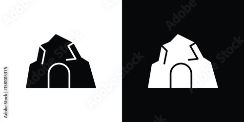 cave icon symbol. Simple, flat design for web and mobile app